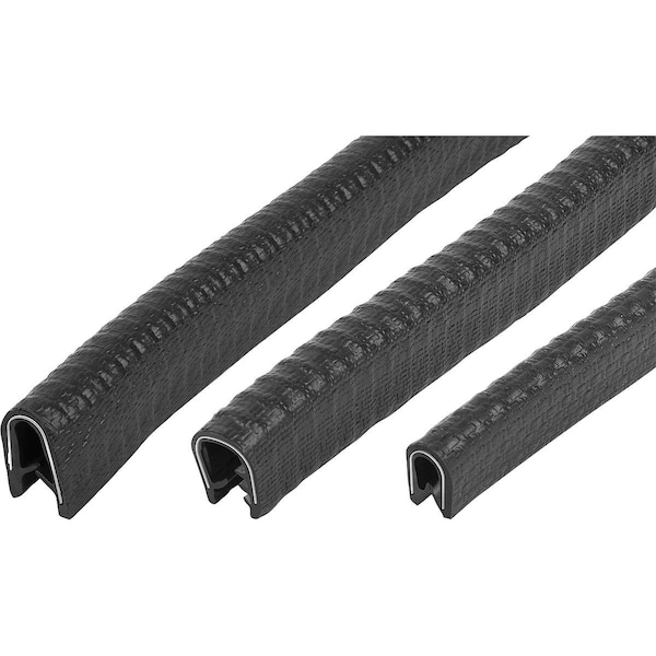 Edge Protection Profile Without Seal 5000X6, 5X10, Form:A, Pvc Black